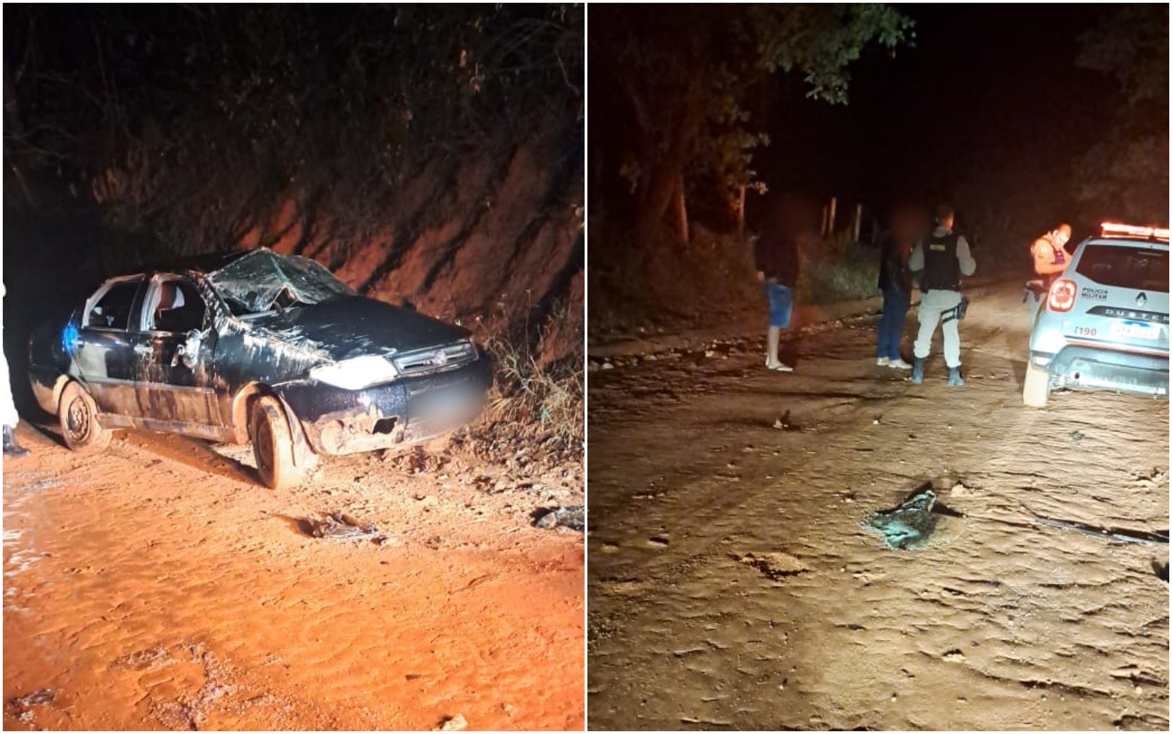 Homem morre após acidente de carro na zona rural entre Três Pontas e Córrego do Ouro, MG