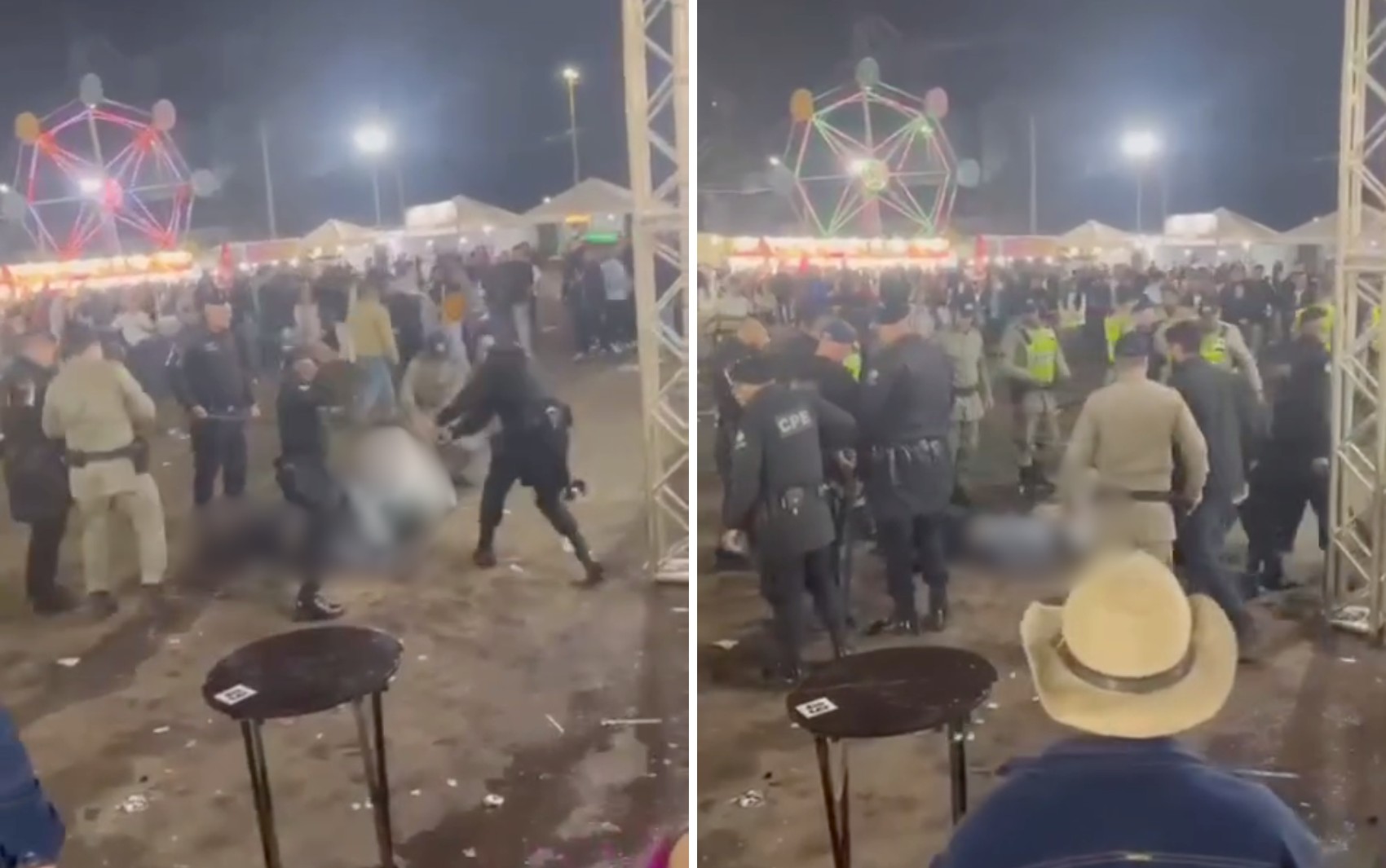 PMs são filmados espancando jovens durante festa agropecuária em Cristalina; vídeo