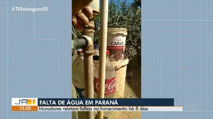 Moradores de Paranã relatam falta de água há 8 dias