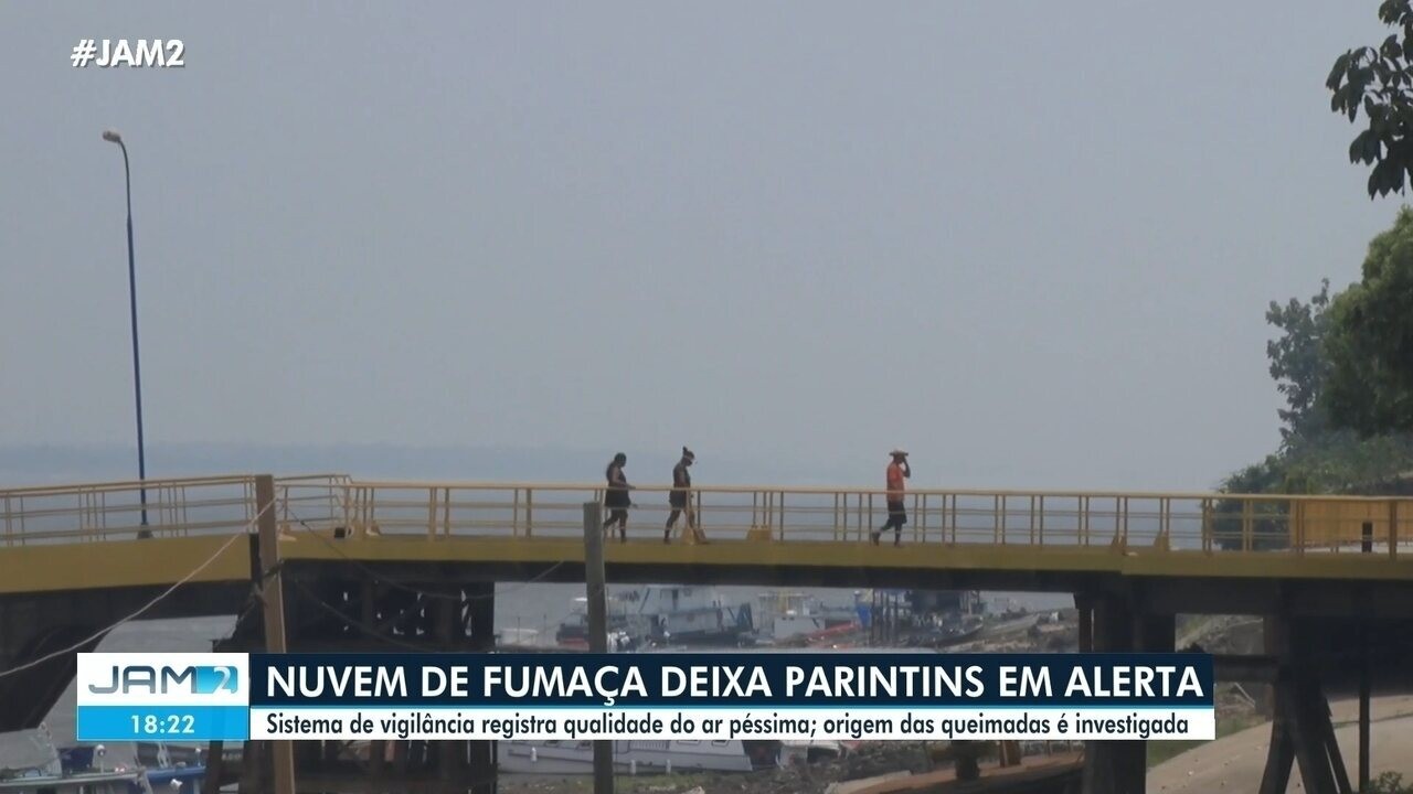 Fumaça toma conta de Parintins e preocupa moradores que enfrentam qualidade do ar péssima