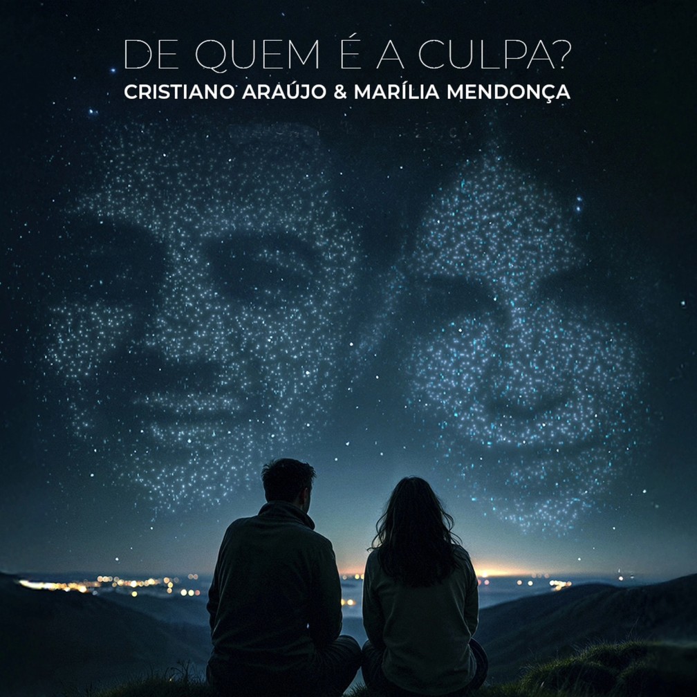 Capa do single ‘De quem é a culpa?’, de Cristiano Araújo & Marília Mendonça — Foto: Divulgação
