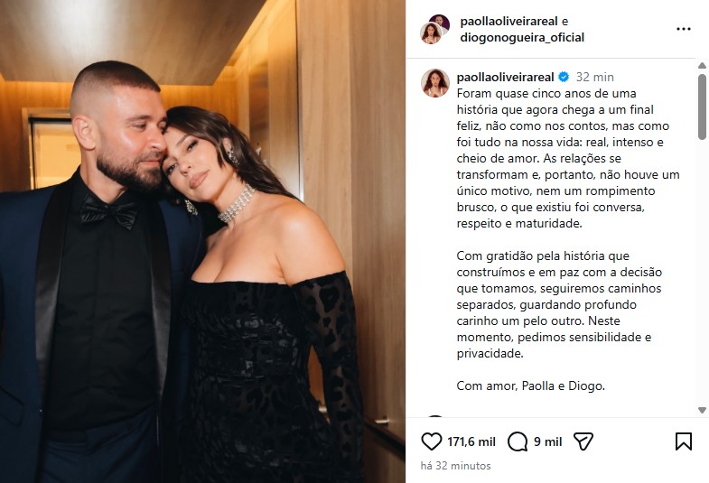 Término de Paolla Oliveira e Diogo Nogueira: como superar a tristeza da separação, segundo a ciência