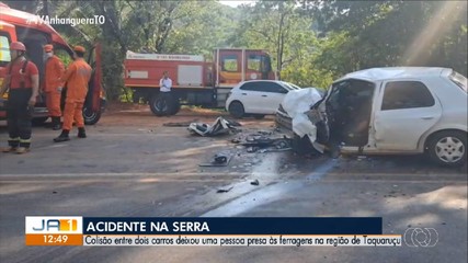 Acidente na Serra de Taquaruçu deixa pessoa presa às ferragens