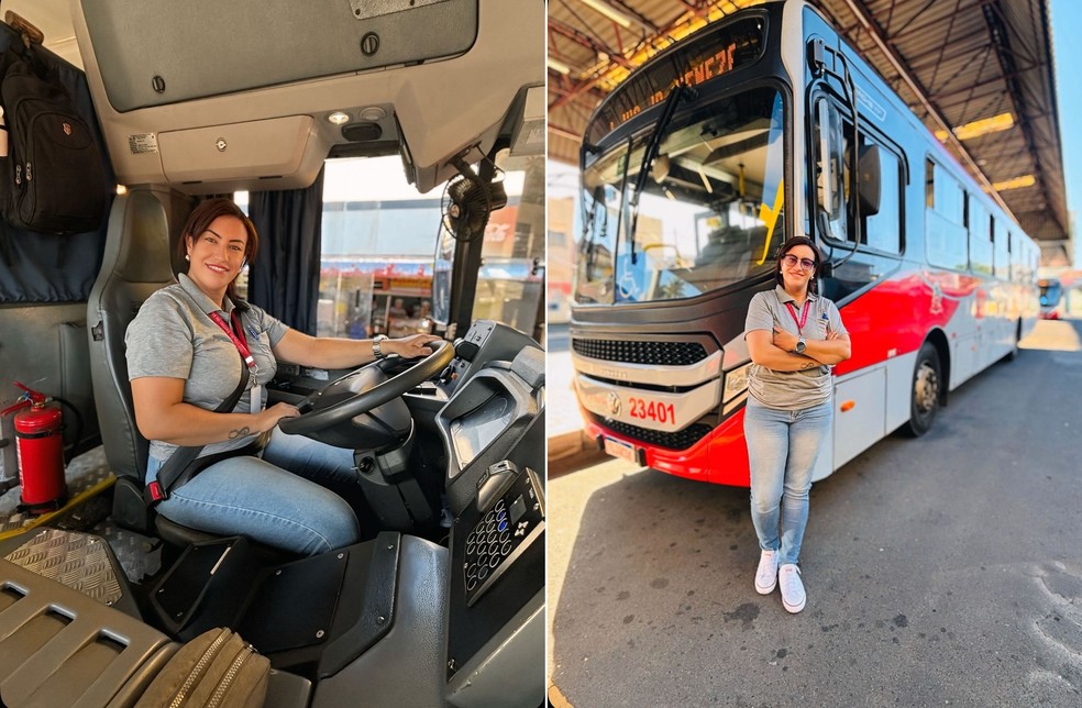 2 de 5
Jaqueline é motorista de ônibus em Marília, cidade que completa 97 anos neste sábado — Foto: Arquivo pessoal
