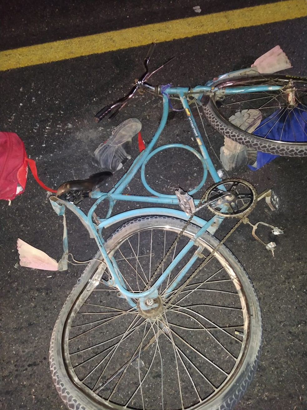 Ciclista morreu em acidente no norte da Bahia — Foto: Polícia Rodoviária Federal