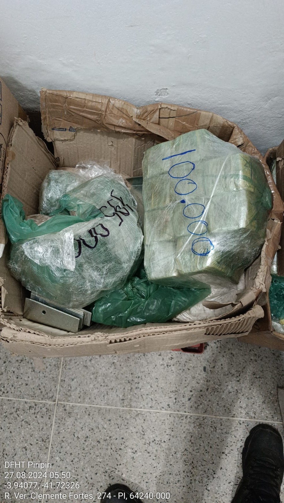 Empresário suspeito de tráfico de drogas no Norte do Piauí é preso com mais de meio milhão de reais em espécie — Foto: Reprodução
