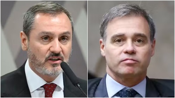 Montagem com fotos do diretor-geral da Polícia Federal, Andrei Rodrigues, e do ministro do STF André Mendonça — Foto: Andressa Anholete/Agência Senado e Gustavo Moreno/STF
