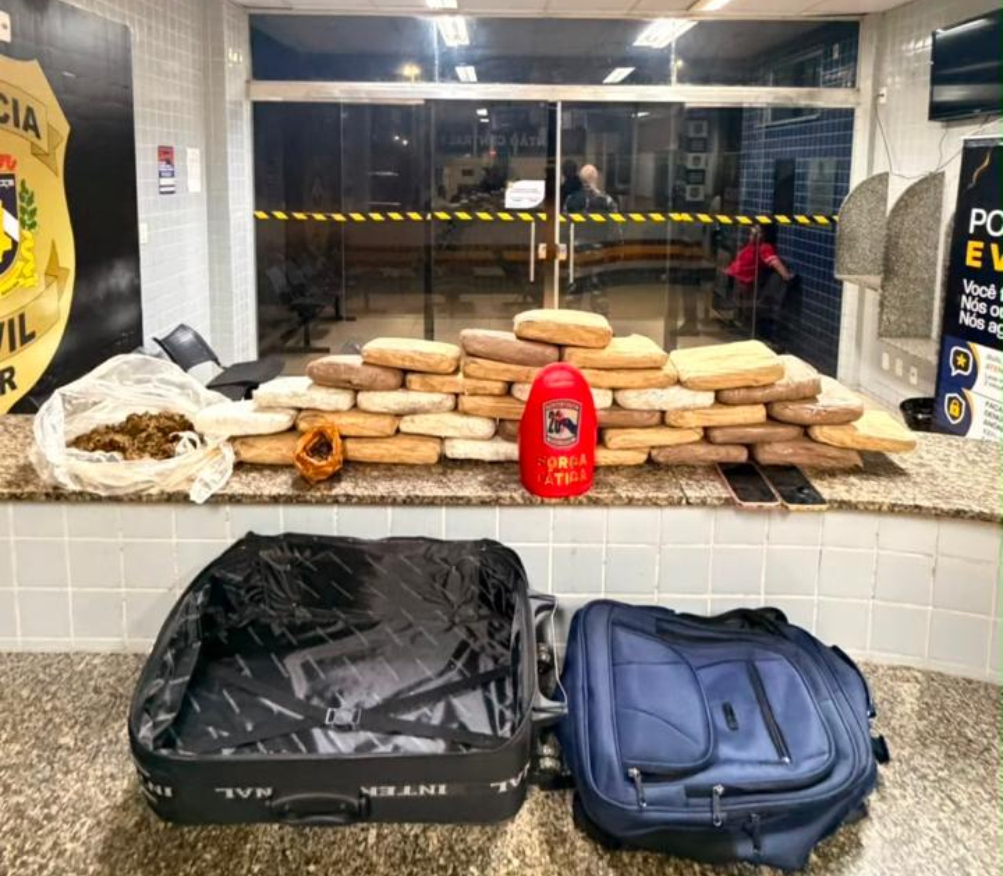 Homem e mulher são presos com 31 tabletes de skunk em Boa Vista