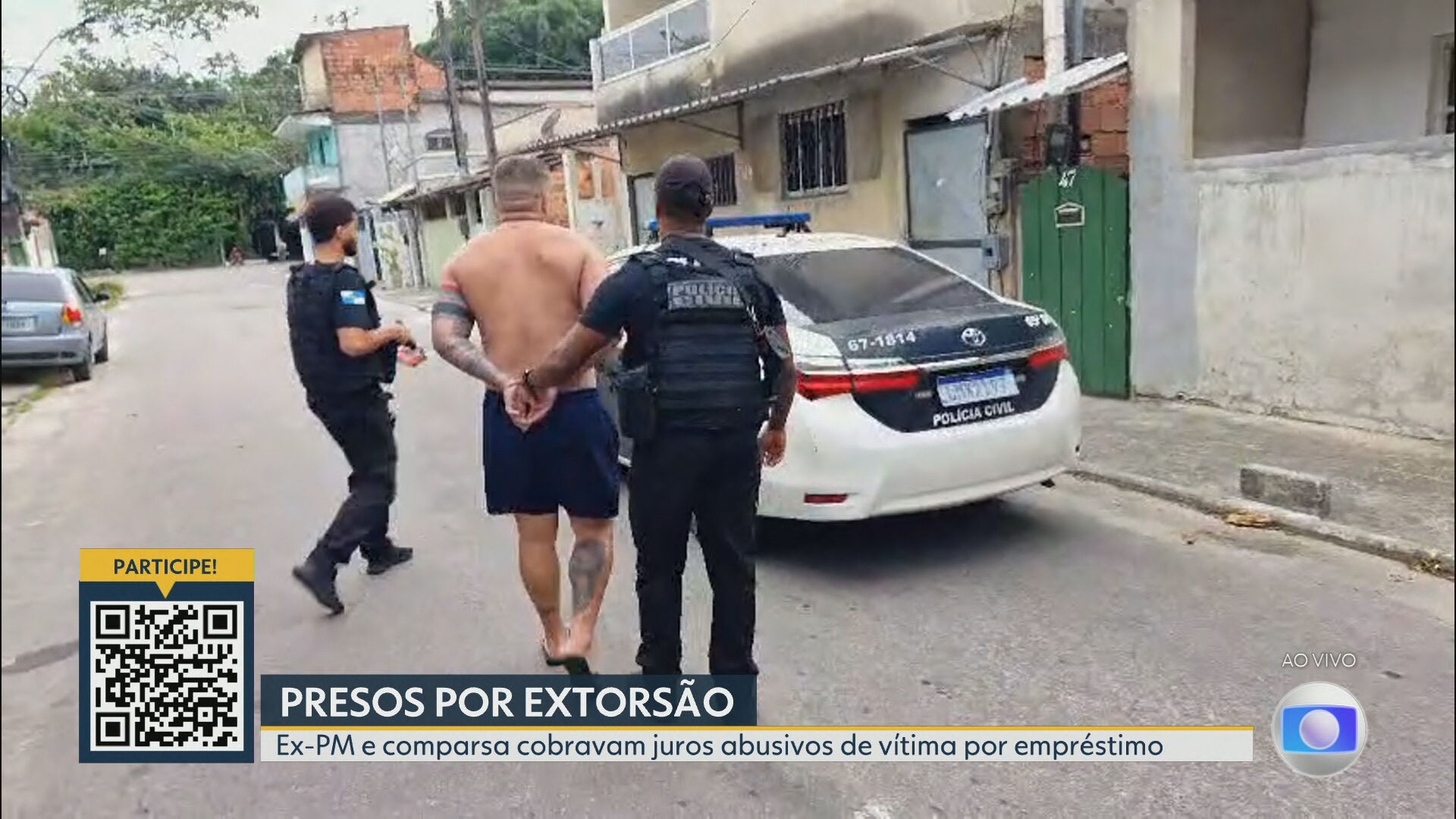 Ex-PM e comparsa são presos suspeitos de extorsão e ameaças em Magé, RJ
