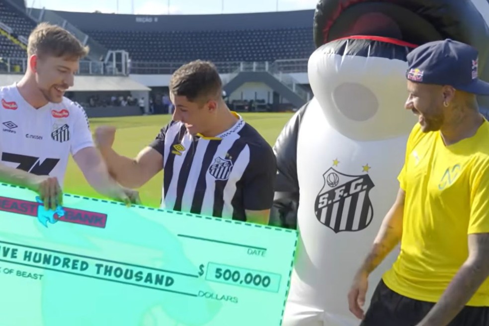 Higor embolsou R$ 2,8 milh&otilde;es ao vencer desafio contra Neymar &mdash; Foto: Reprodu&ccedil;&atilde;o/YouTube