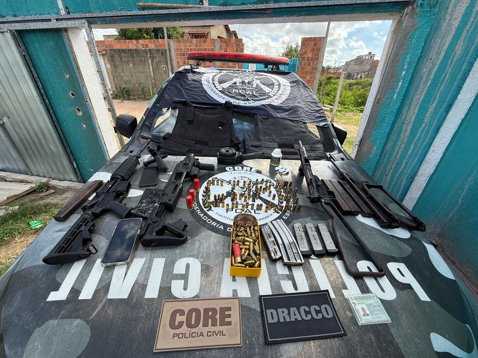 PC-AL prende traficante procurado pela Justiça de Pernambuco — Foto: Ascom/ PC-AL