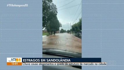 Chuva causa estragos em Sandolândia e Inmet prevê chuva durante o final de semana