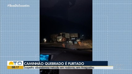 Caminhão furtado em Araguaína é abandonado em rodovia