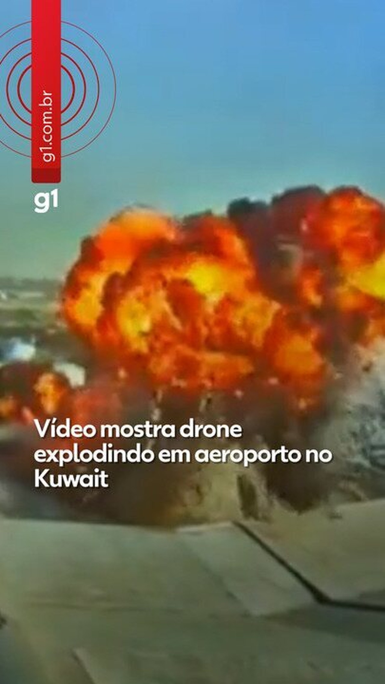 VÍDEO mostra drone militar explodindo após atingir aeroporto no Kuwait