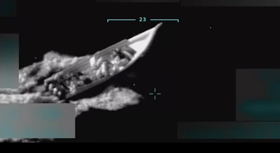 Os EUA lançaram ataques letais contra pelo menos dez embarcações no Caribe, sob a alegação que elas transportavam drogas — Foto: Departamento de Defesa dos Estados Unidos