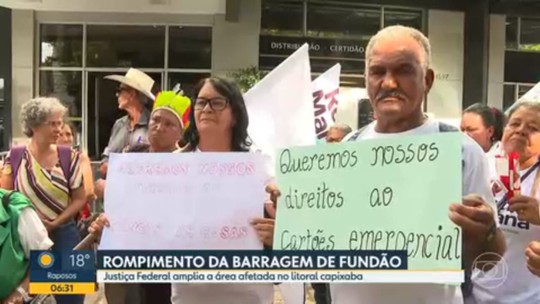 Justiça determina ampliação da área afetada pelo rompimento da barragem de Fundão, em Mariana - Programa: Bom Dia Minas 