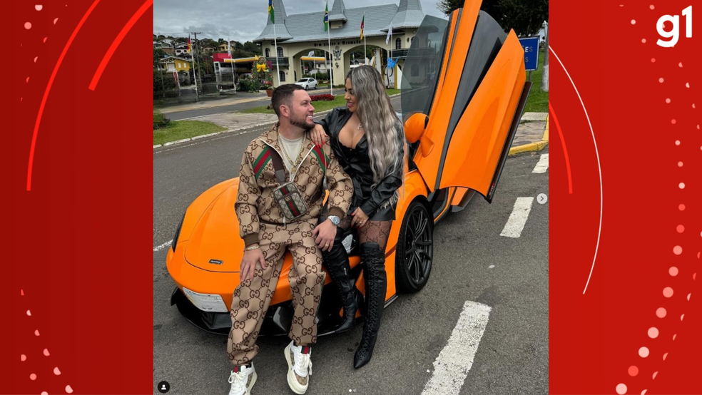 Gladison Pieri e Pamela Pavão, influenciadores presos durante operação contra rifas virtuais ilegais — Foto: Reprodução
