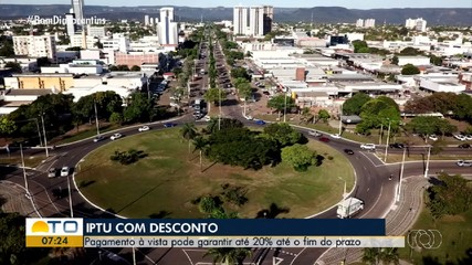 Pagamento do IPTU de Palmas com desconto encerra nesta terça-feira (31)