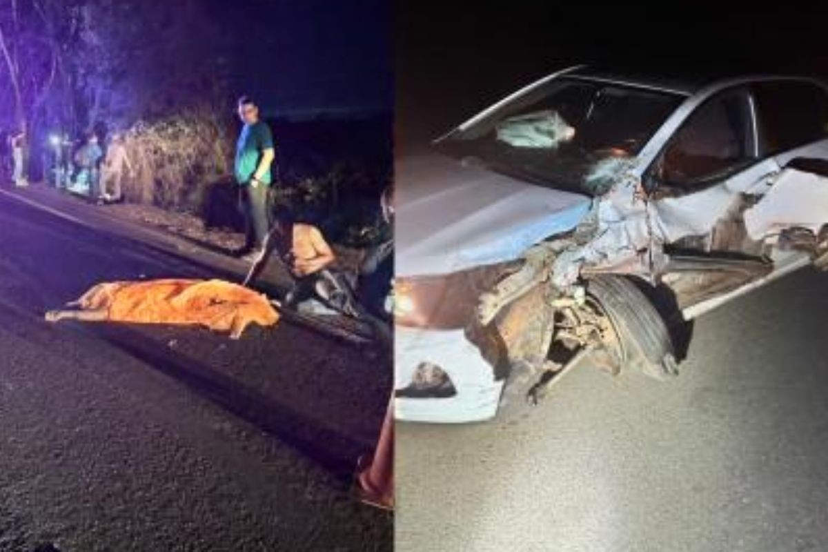 Acidente envolvendo carro e duas motos deixa jovem morto e 3 feridos em MT 