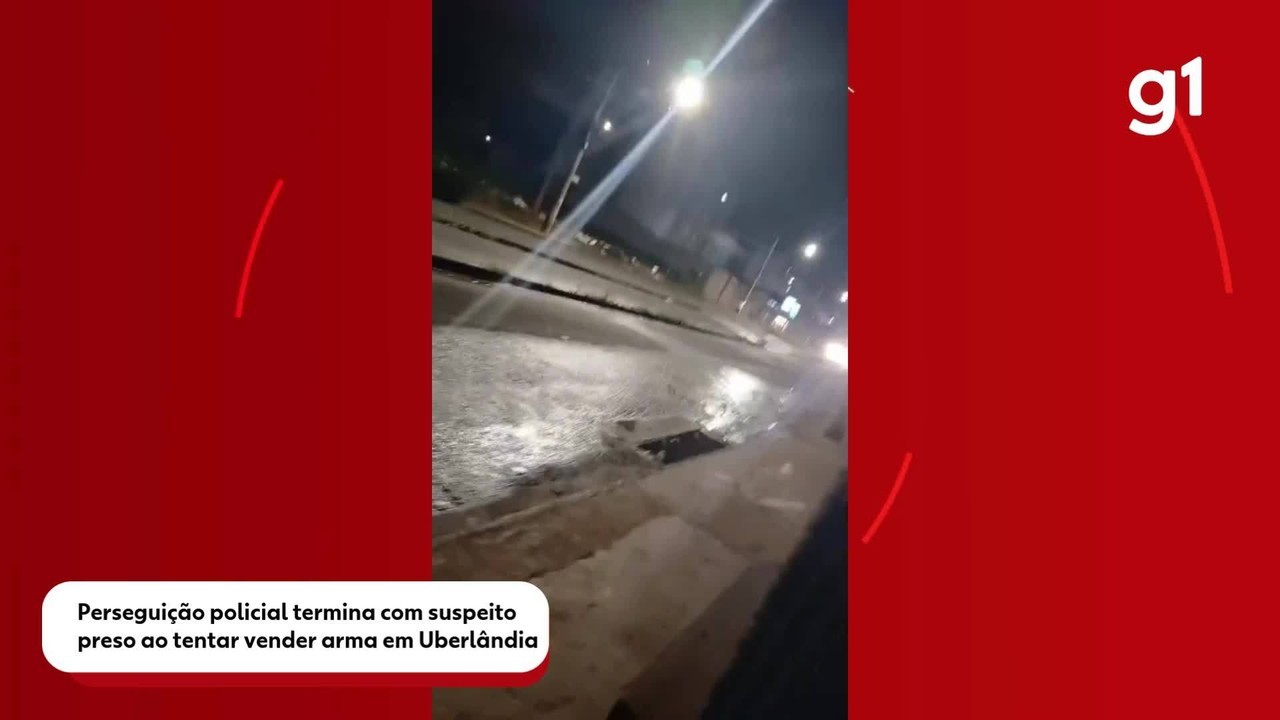VÍDEO: Perseguição policial com tiros acaba com motorista preso ao tentar vender arma em Uberlândia