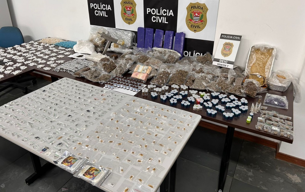 Polícia Civil faz operação contra o tráfico de drogas e prende quadrilha no interior de SP