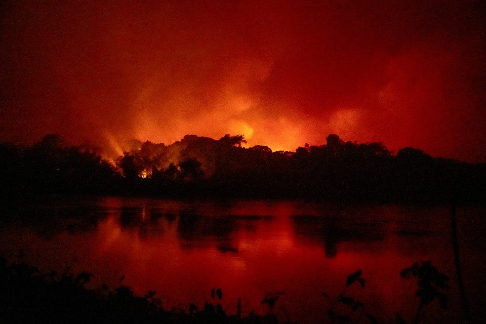 Entre janeiro e agosto deste ano, Mato Grosso concentrou 21% da área atingida pelo fogo no Brasil — Foto: ICV