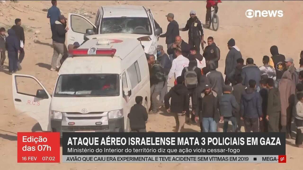 Ataque israelense mata 3 policiais do Hamas em Gaza, diz Ministério do Interior