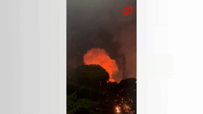 VÍDEO: ‘Fogo no céu’ assusta moradores e chama atenção em Timóteo