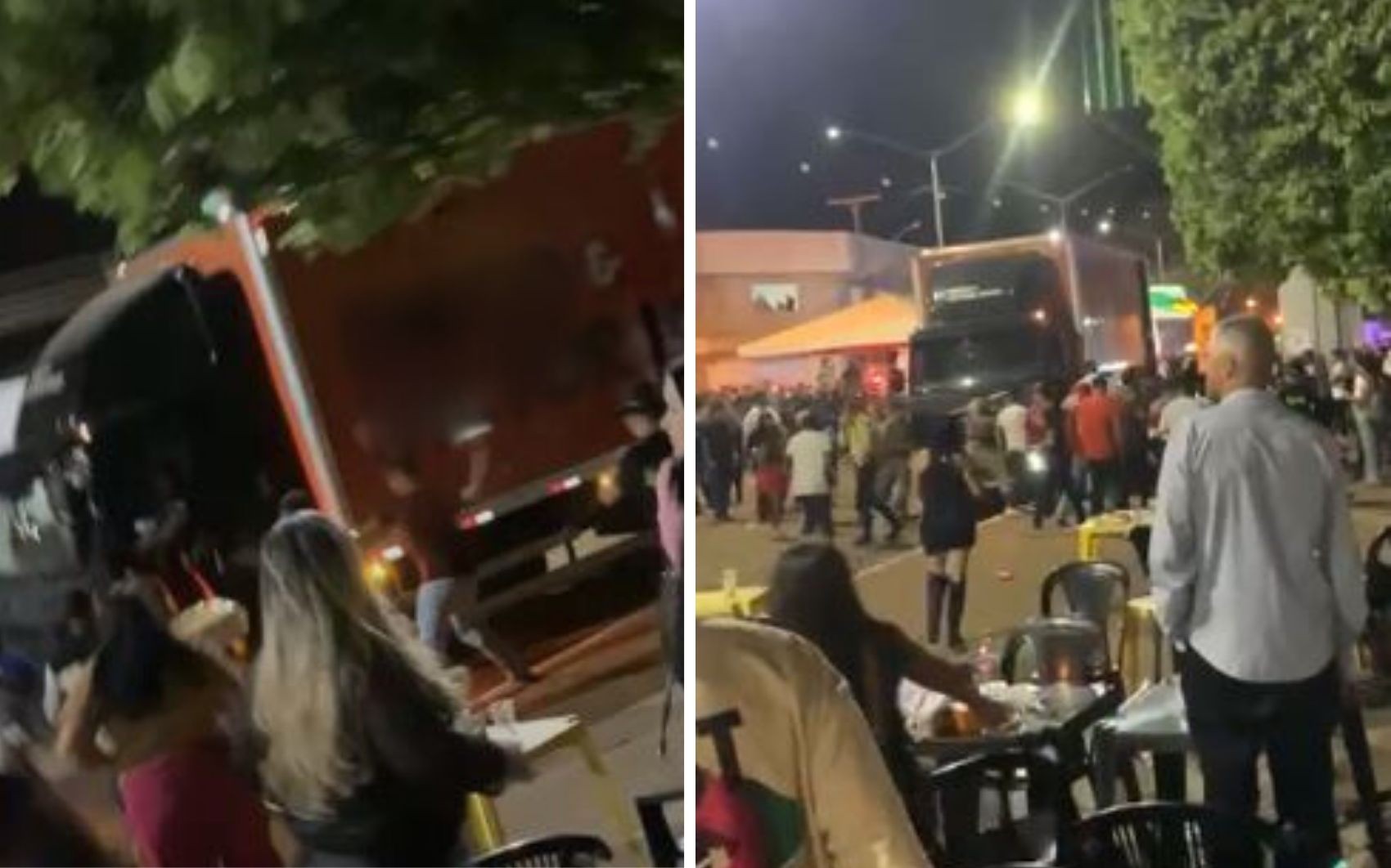 Caminhão de dupla sertaneja atinge público após motorista perder o controle, dizem bombeiros