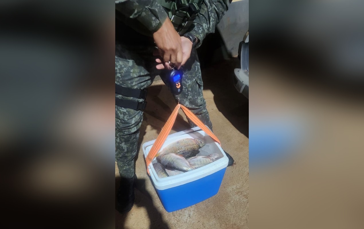 Três pescadores são multados em R$ 9 mil ao serem flagrados com 26 kg de peixe em área proibida no interior de SP