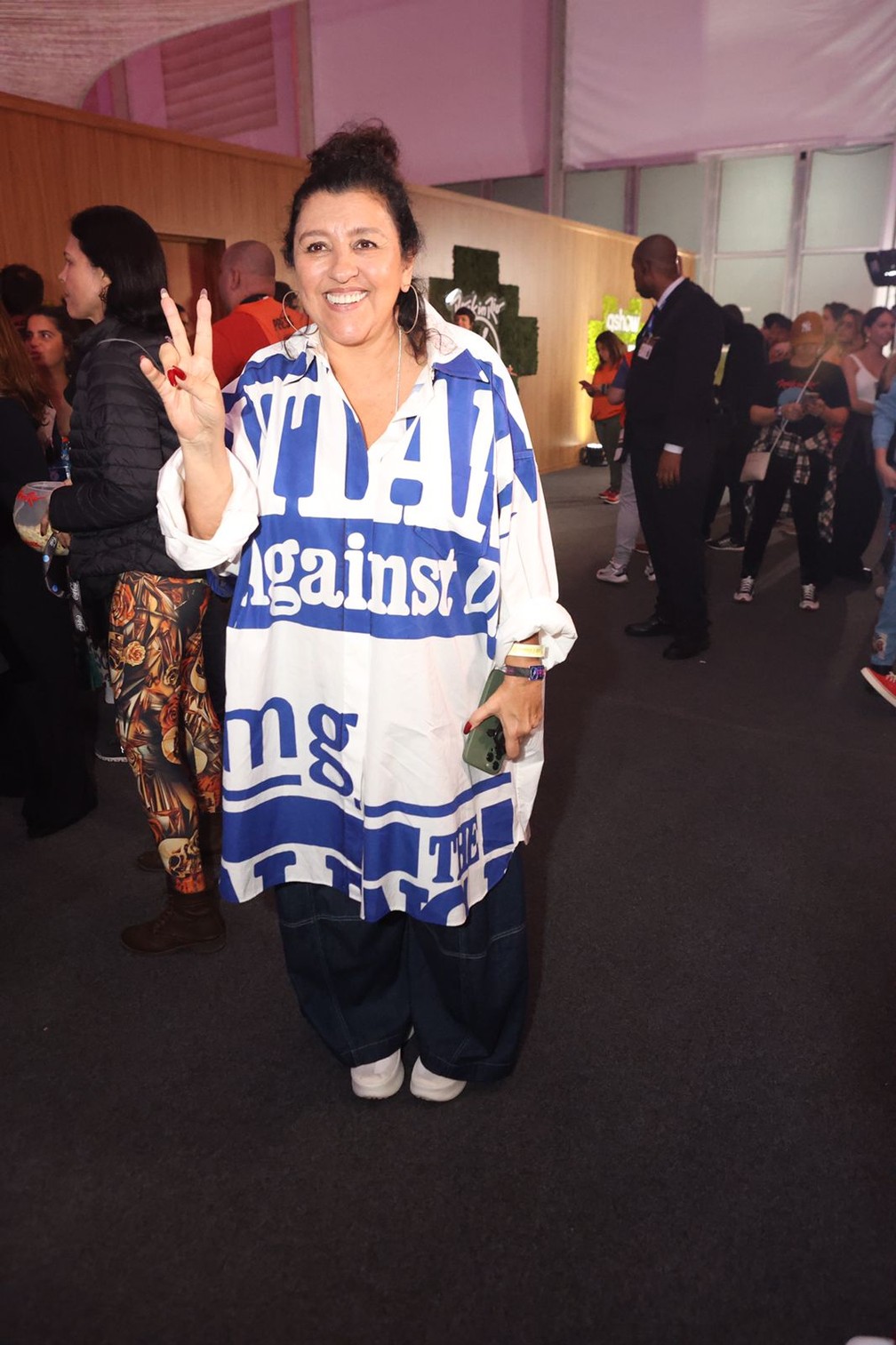 Regina Casé no segundo dia de Rock in Rio 2022 — Foto: Reginaldo Teixeira/Divulgação