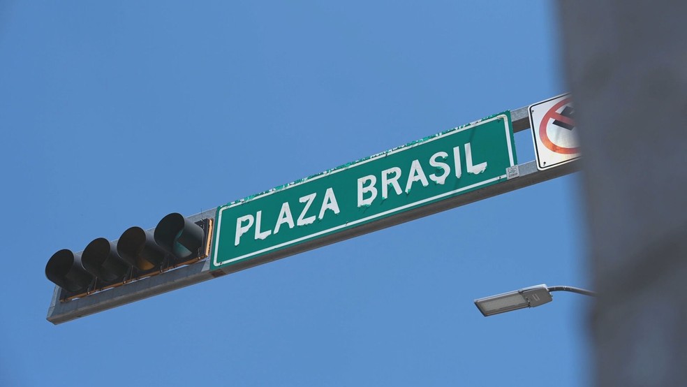 Praça Brasil em Guadalajara — Foto: Reprodução/TV Globo