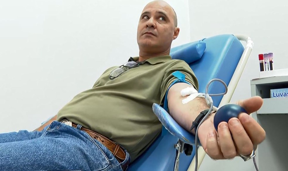 Doação de sangue do Hemonúcleo de Araraquara — Foto: Renan Ciconelo/EPTV