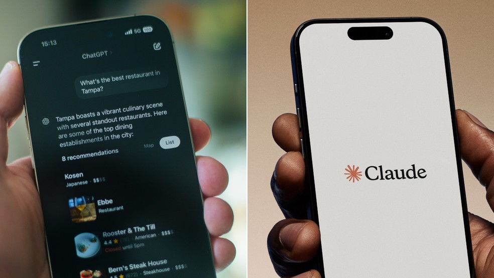 ChatGPT, da OpenAI, e Claude, da Antrhopic — Foto: Aerps.com/Unsplash; Ryan Donegan/Flickr