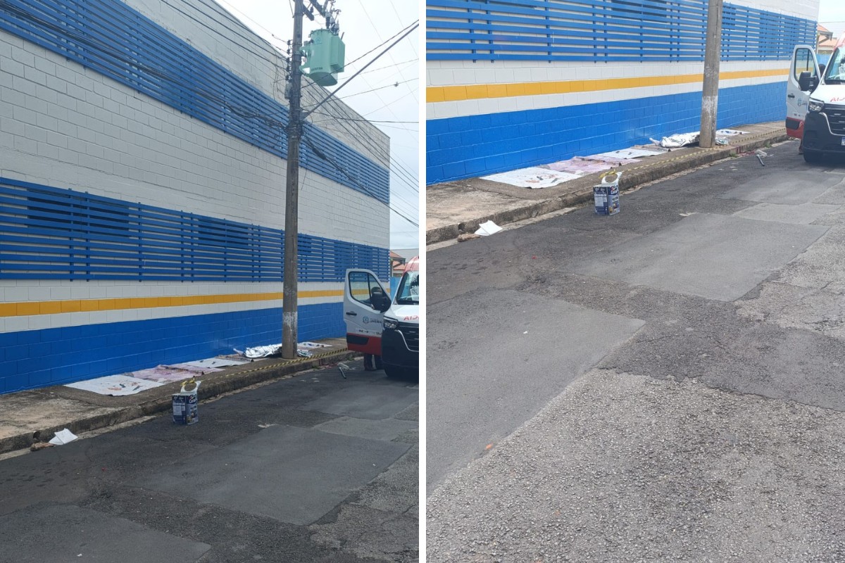 Trabalhador morre após sofrer choque elétrico e cair de 8 metros durante pintura de fachada de escola em Limeira