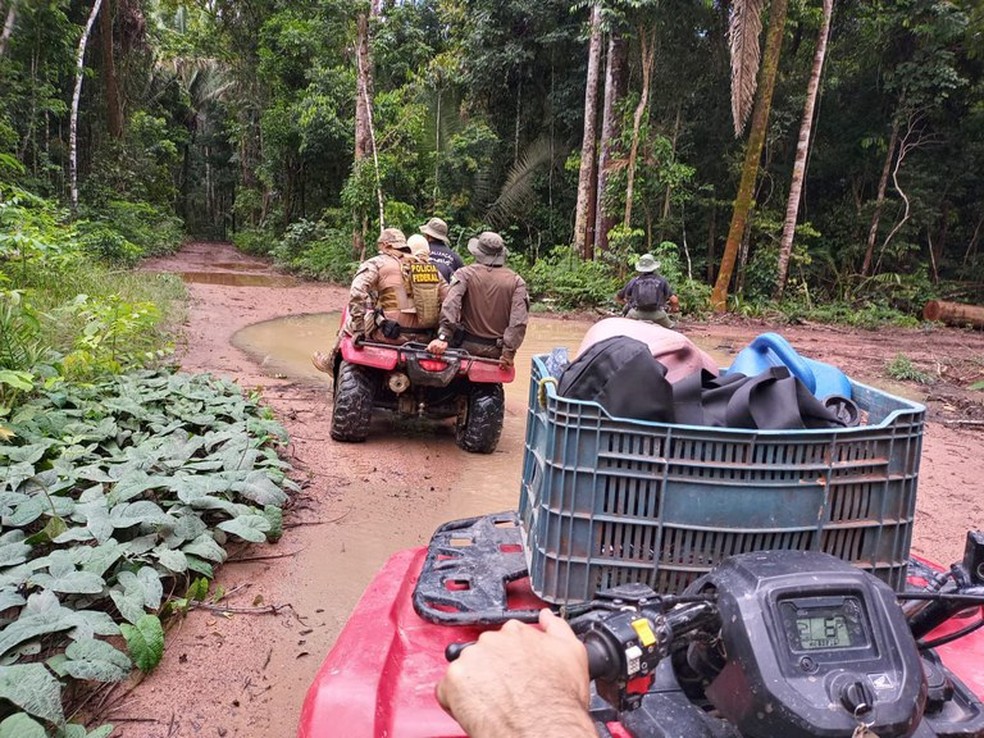 PF deflagra segunda fase de operação contra garimpo ilegal no Sul do Amazonas — Foto: Divulgação/PF