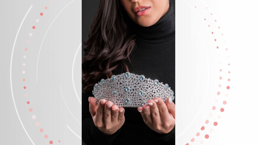Coroa do concurso Miss Universo Espírito Santo 2023. — Foto: Reprodução/Miss Universo ES