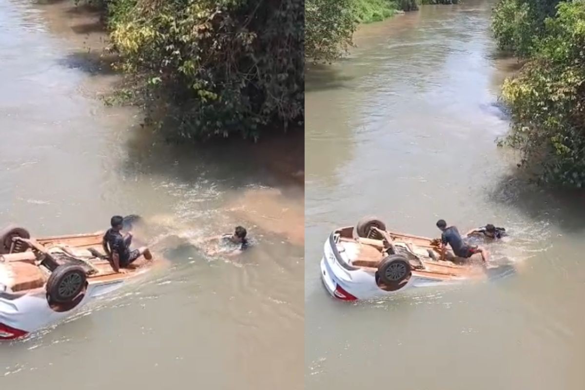 Criança de 1 ano é entubada após carro cair de ponte em Sorriso, MT