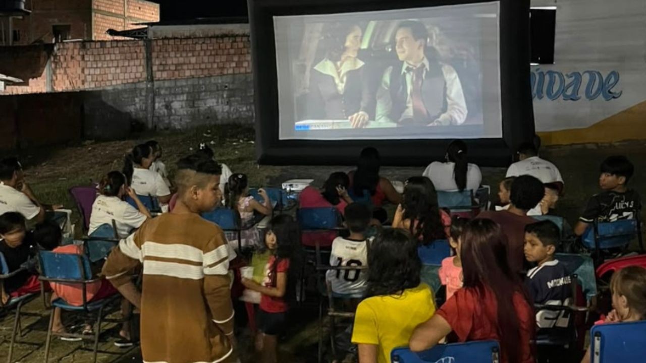 Projeto leva cinema gratuito e oficinas audiovisuais a comunidades do interior do AM