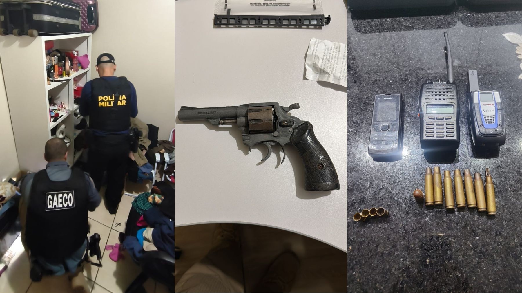 Cobrança de propina, desvio de mercadorias e comércio ilegal de armas: nove PMs e um policial civil são alvo de operação no Paraná 