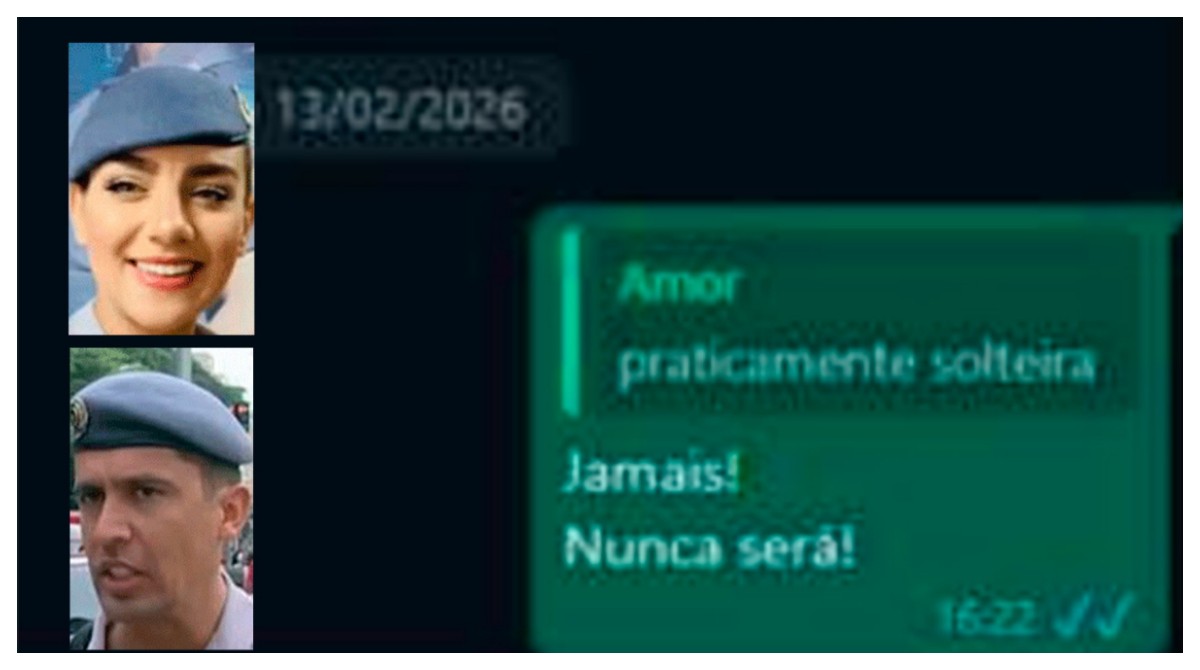 Cinco dias antes de ser morta, PM Gisele avisou estar 'praticamente solteira' e tenente-coronel ameaçou: 'Jamais! Nunca será!'