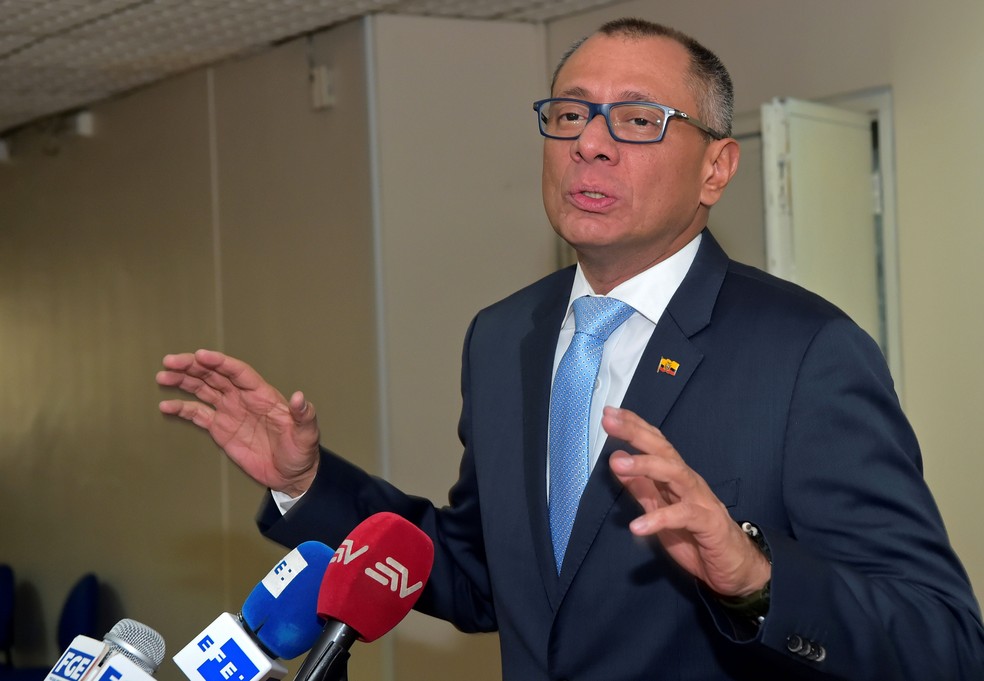 Jorge Glas, vice-presidente do Equador, em imagem de arquivo. Ano: 2017. — Foto: RODRIGO BUENDIA / AFP