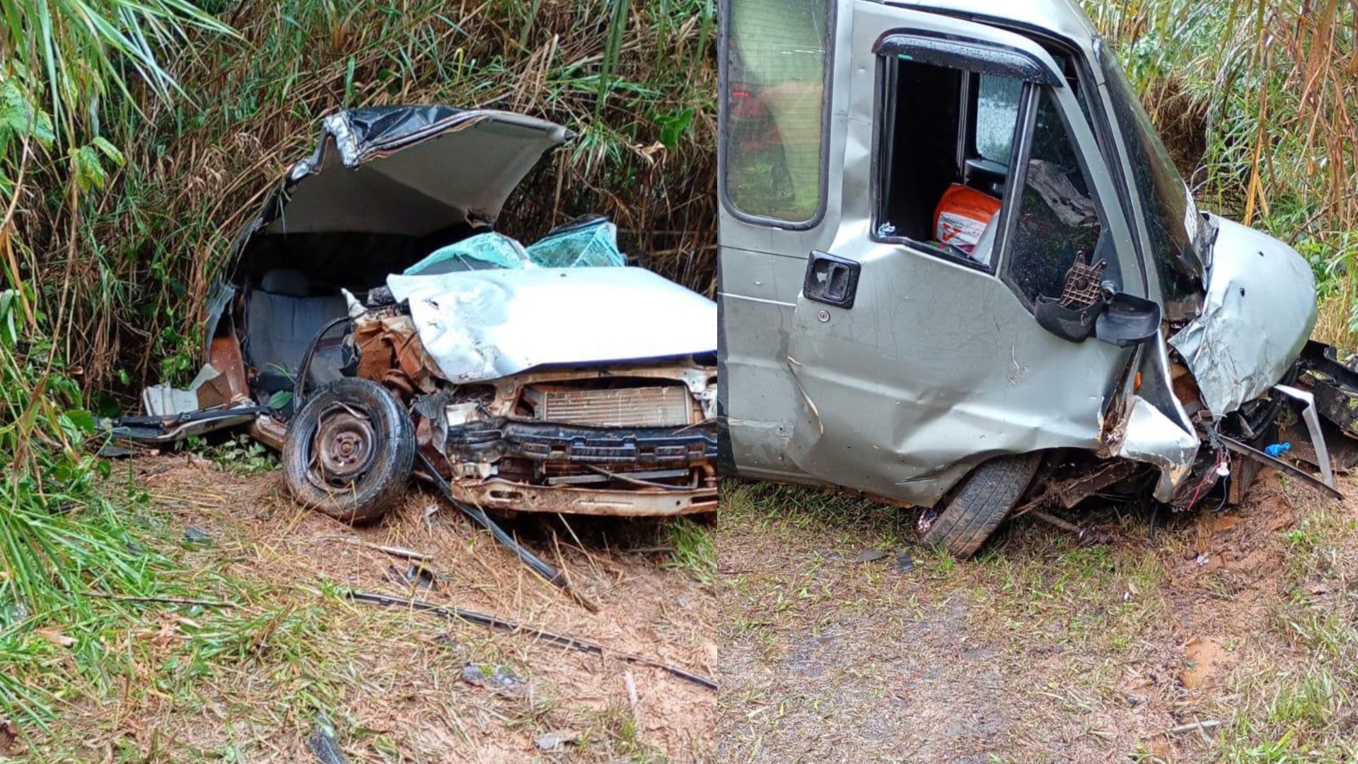 Duas pessoas são socorridas em estado grave após acidente entre carro e van em rodovia de Itapetininga