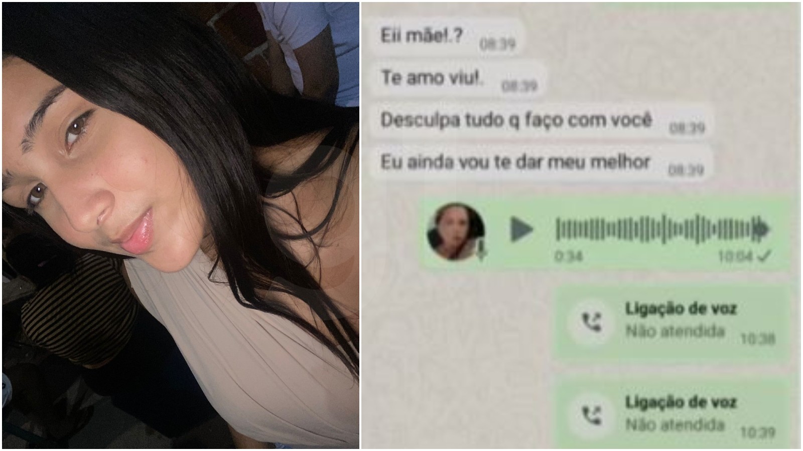 Adolescente deixou mensagem para mãe antes encontrar contato de rede social: 'Desculpa tudo que faço'