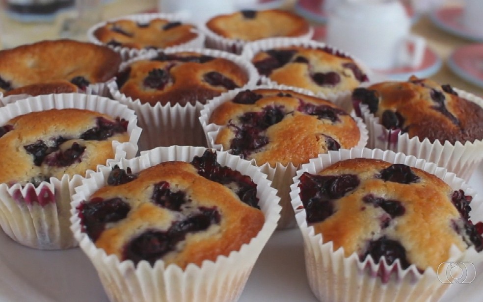 Muffin de mirtilo  Foto: Reproduo / TV Anhanguera