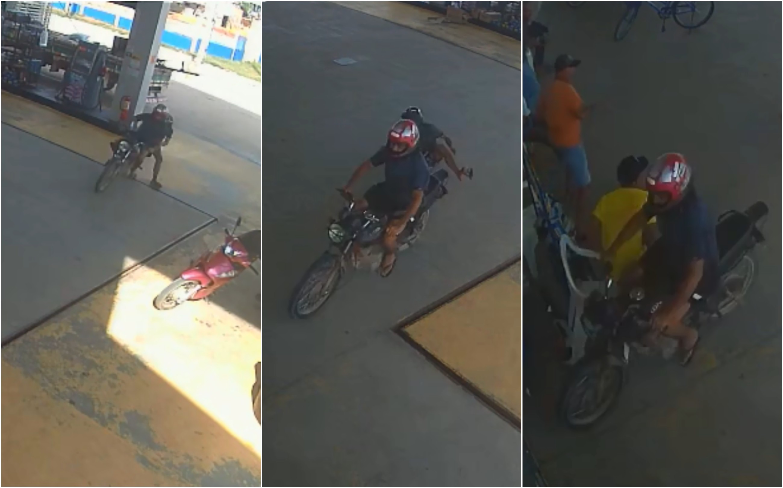 VÍDEO: Motociclista perde controle e quase atinge homem ao invadir posto e quebrar vidro de loja em RR
