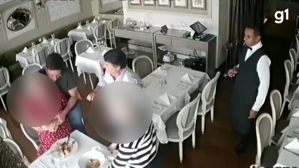 Idosa se engasga com espinha de peixe em restaurante na Bahia; presidente do PL ajuda no salvamento — Foto: Reprodução/Redes Sociais