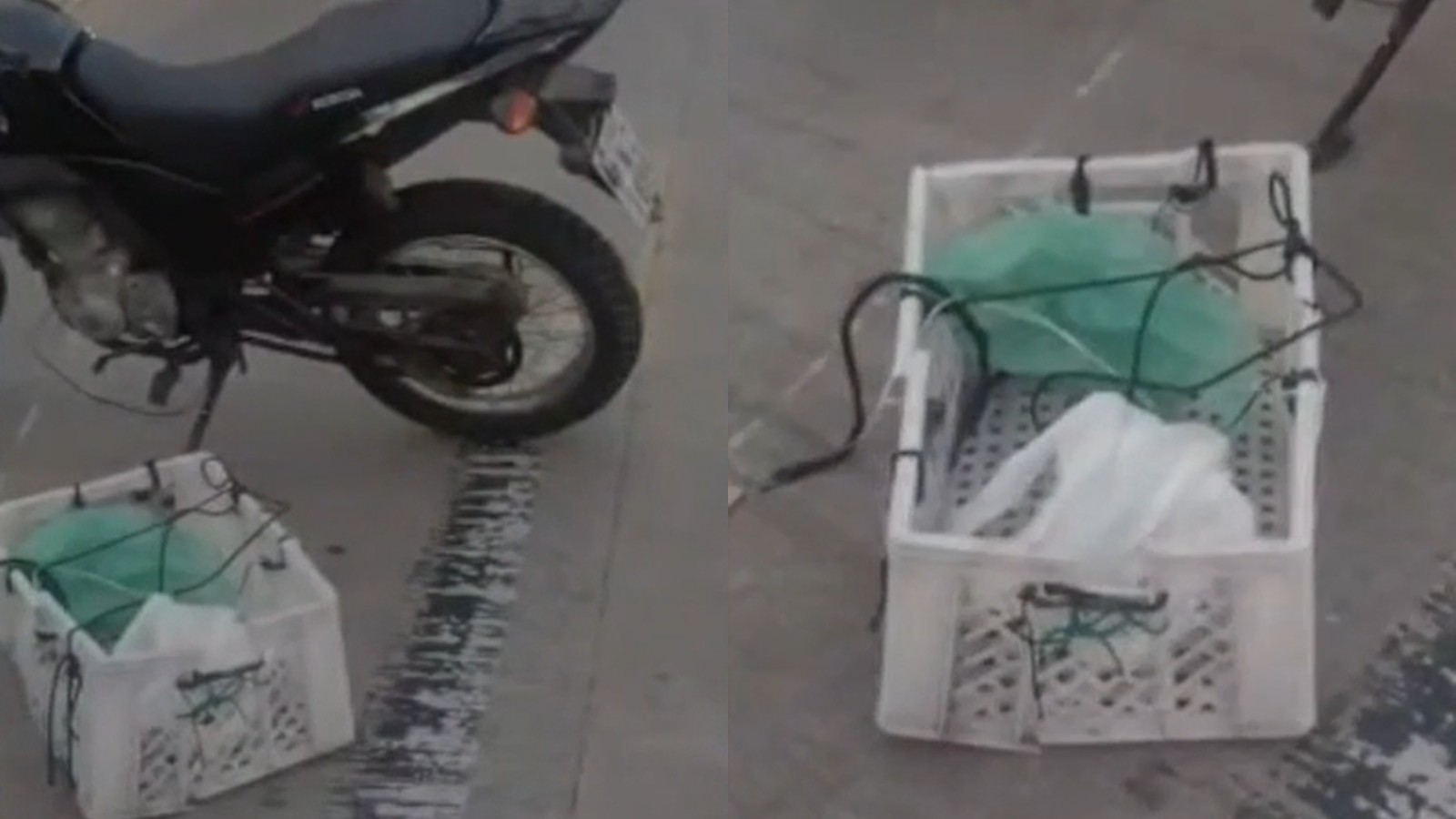 Motociclista se enrosca em fios na rua, cai e bate a cabeça, em Fortaleza