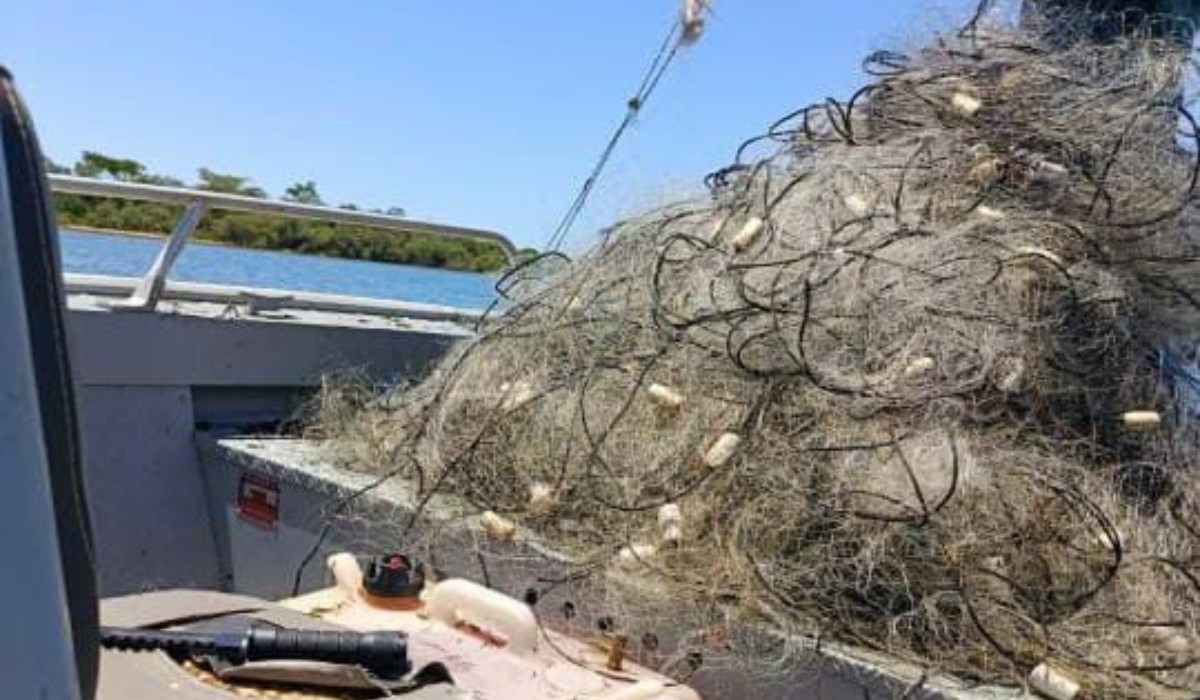 Polícia Ambiental apreende 4 km de redes de pesca irregulares em lago do interior de SP