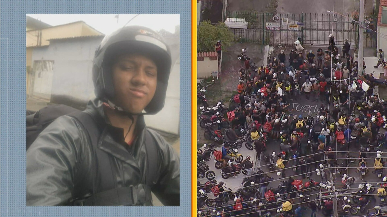 Motoboys fazem protesto em Campo Grande após morte de colega; 'Eu comprei a moto para ele trabalhar, não para perder a vida', diz pai